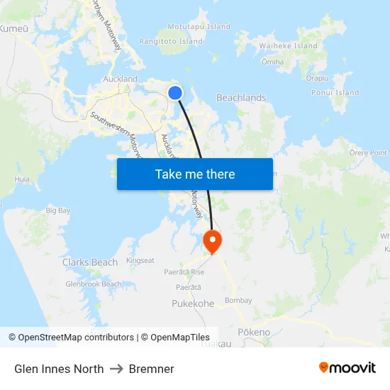 Glen Innes North to Bremner map