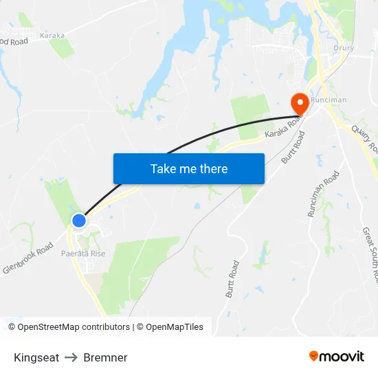 Kingseat to Bremner map