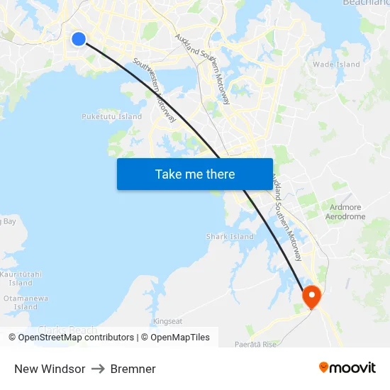 New Windsor to Bremner map