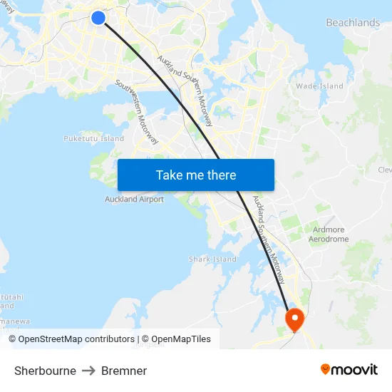 Sherbourne to Bremner map