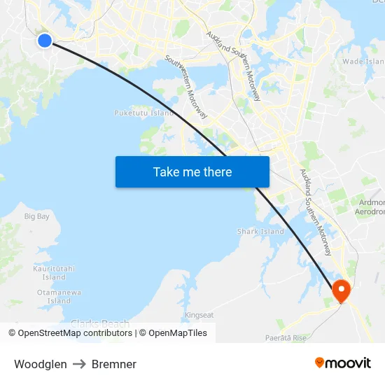 Woodglen to Bremner map
