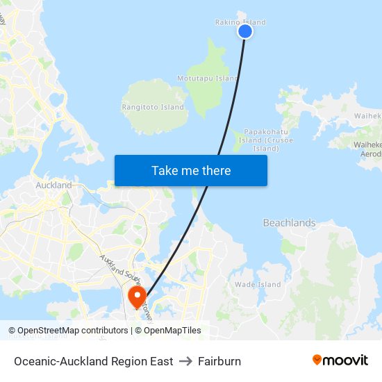 Oceanic-Auckland Region East to Fairburn map