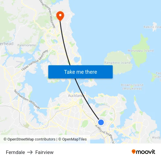 Ferndale to Fairview map