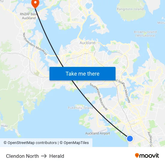 Clendon North to Herald map