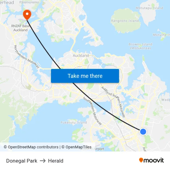 Donegal Park to Herald map