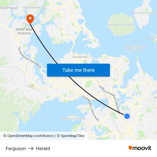 Ferguson to Herald map