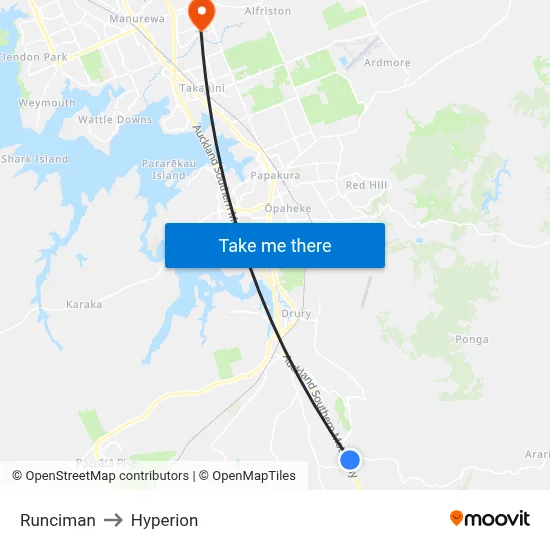 Runciman to Hyperion map
