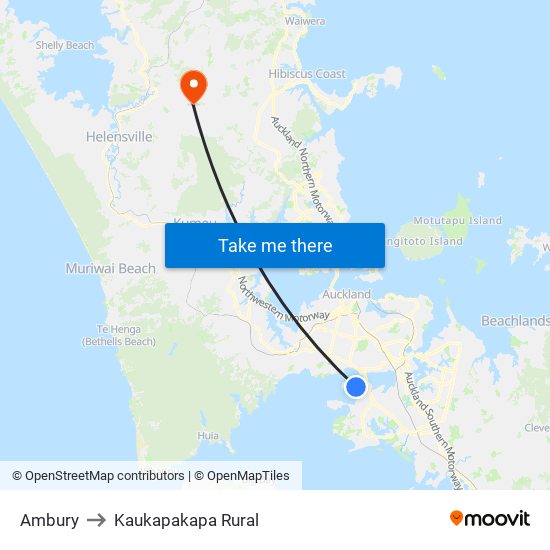 Ambury to Kaukapakapa Rural map