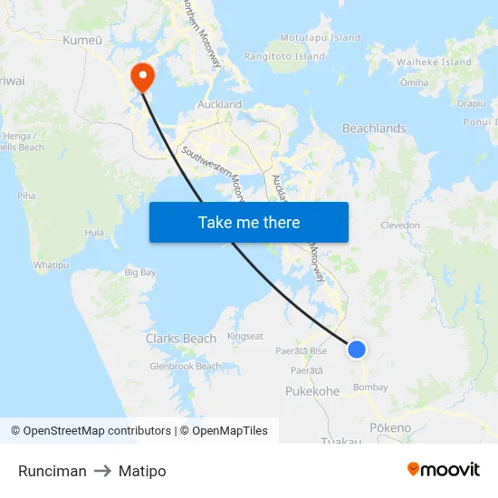 Runciman to Matipo map