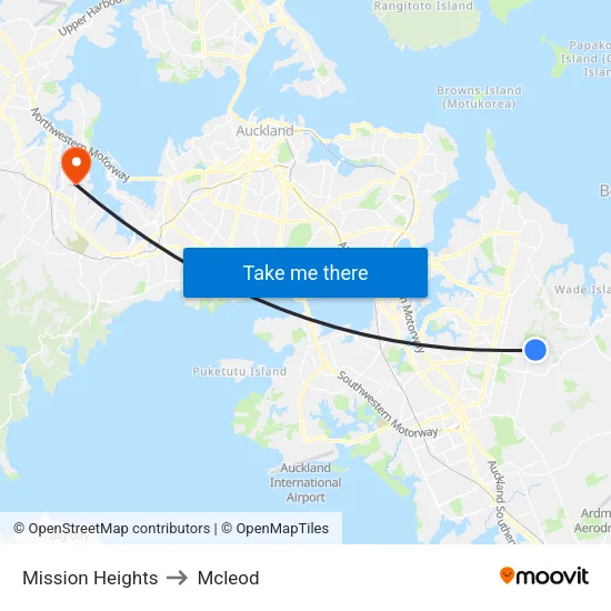 Mission Heights to Mcleod map