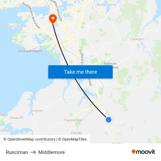 Runciman to Middlemore map