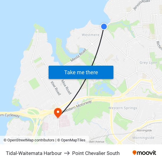 Tidal-Waitemata Harbour to Point Chevalier South map