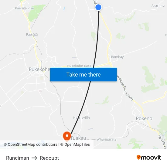 Runciman to Redoubt map