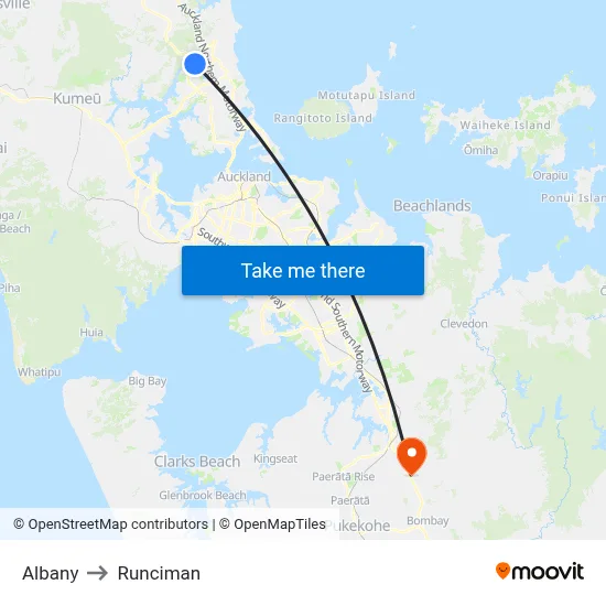 Albany to Runciman map