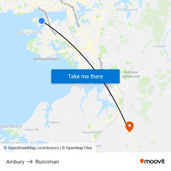 Ambury to Runciman map