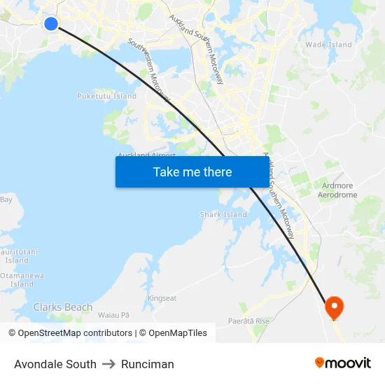 Avondale South to Runciman map