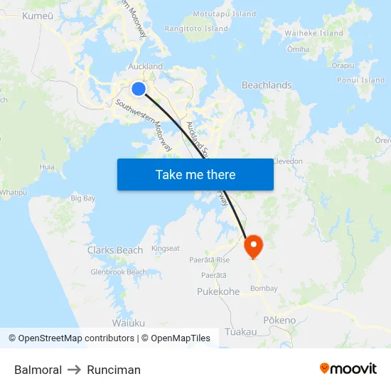 Balmoral to Runciman map