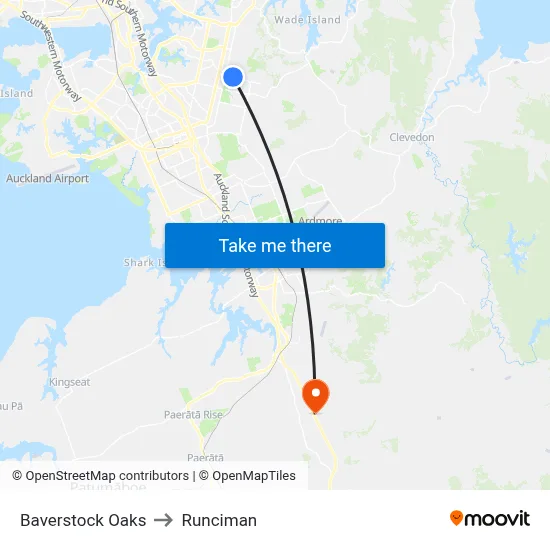 Baverstock Oaks to Runciman map