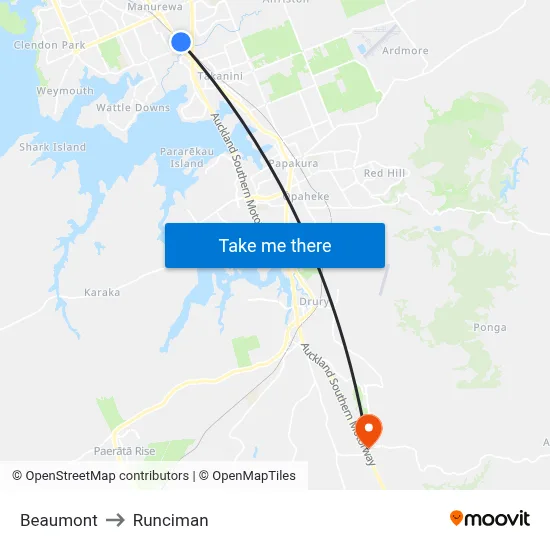 Beaumont to Runciman map