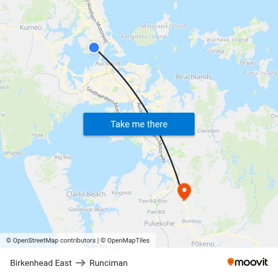 Birkenhead East to Runciman map