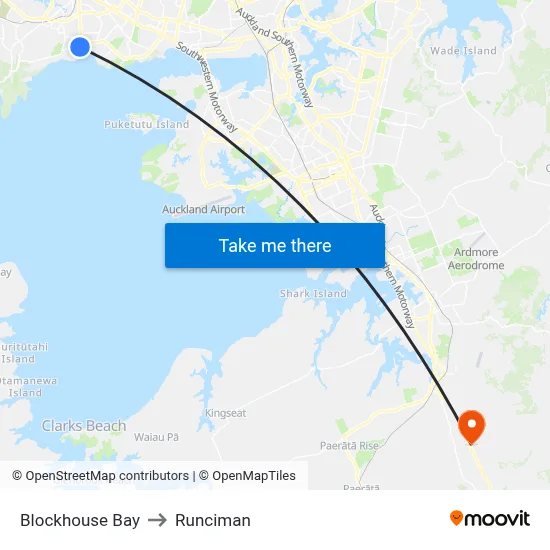 Blockhouse Bay to Runciman map
