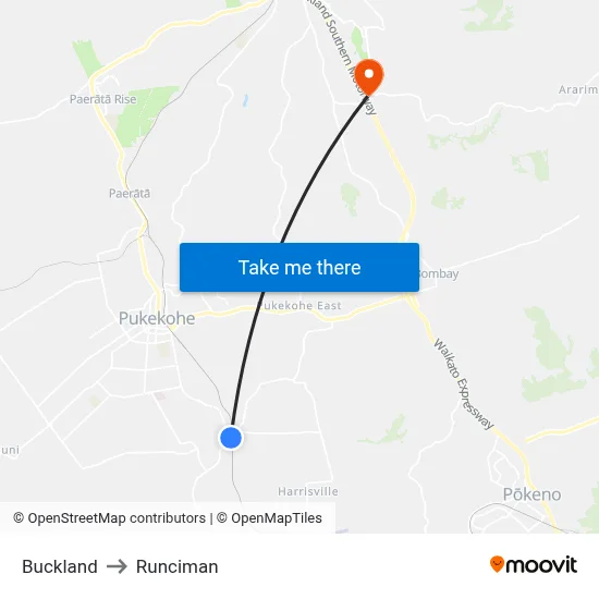 Buckland to Runciman map
