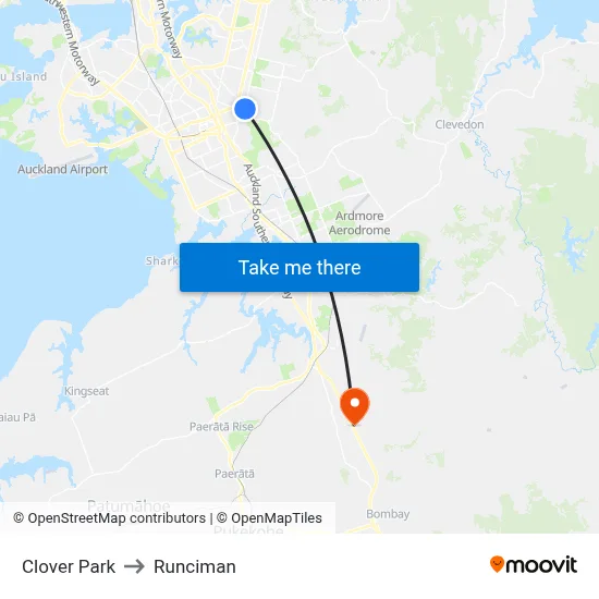 Clover Park to Runciman map
