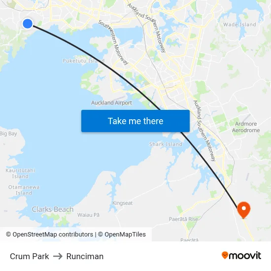 Crum Park to Runciman map