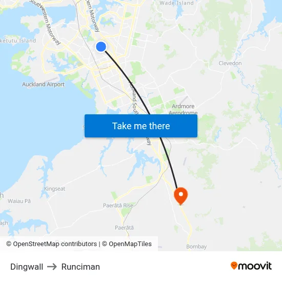 Dingwall to Runciman map