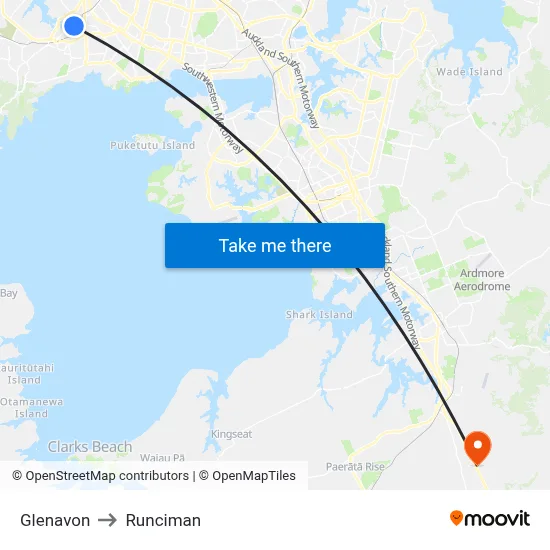 Glenavon to Runciman map