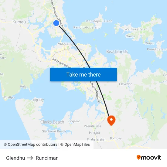 Glendhu to Runciman map