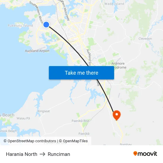 Harania North to Runciman map