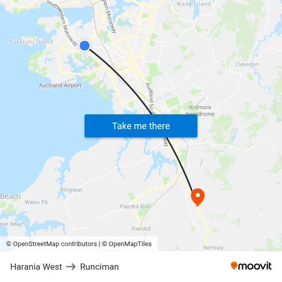 Harania West to Runciman map