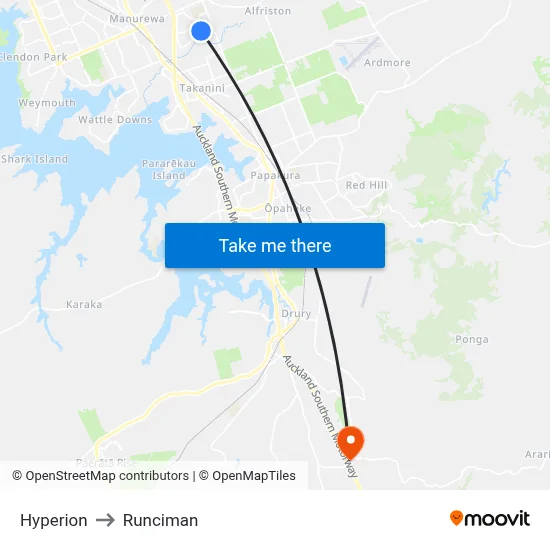 Hyperion to Runciman map