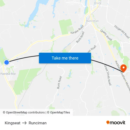 Kingseat to Runciman map