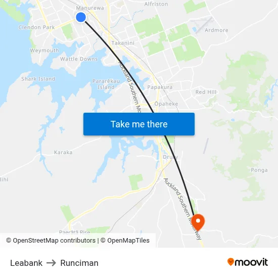 Leabank to Runciman map
