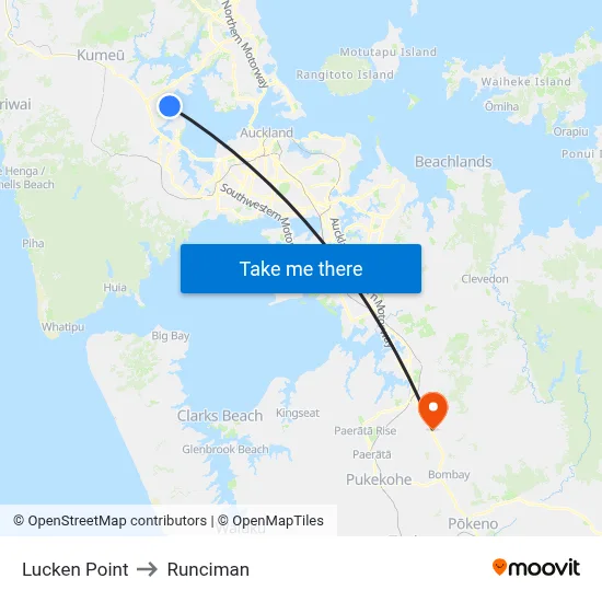 Lucken Point to Runciman map