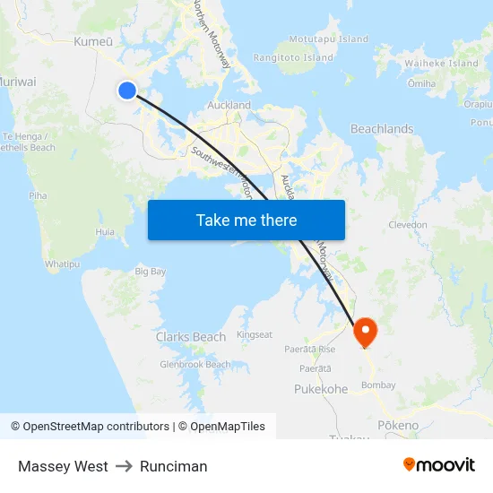 Massey West to Runciman map