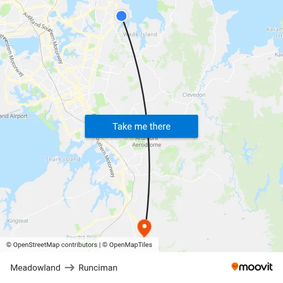 Meadowland to Runciman map
