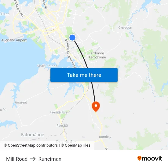 Mill Road to Runciman map