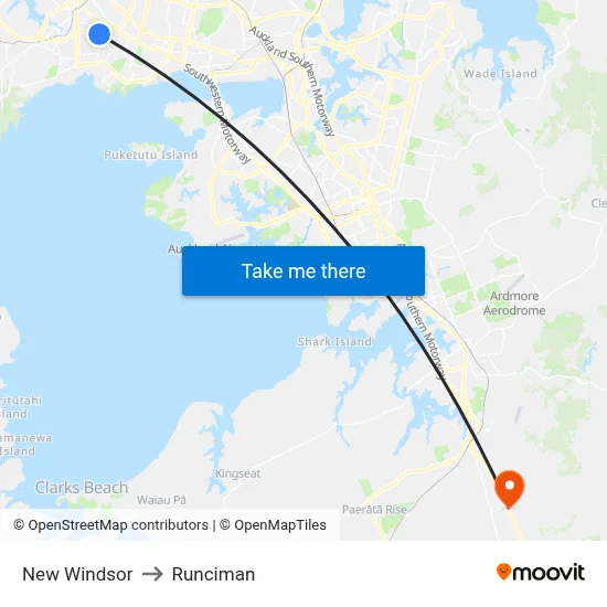 New Windsor to Runciman map