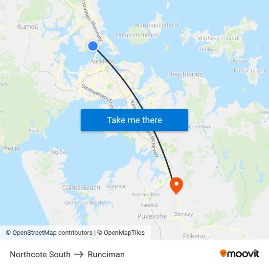 Northcote South to Runciman map