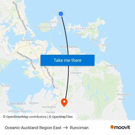 Oceanic-Auckland Region East to Runciman map