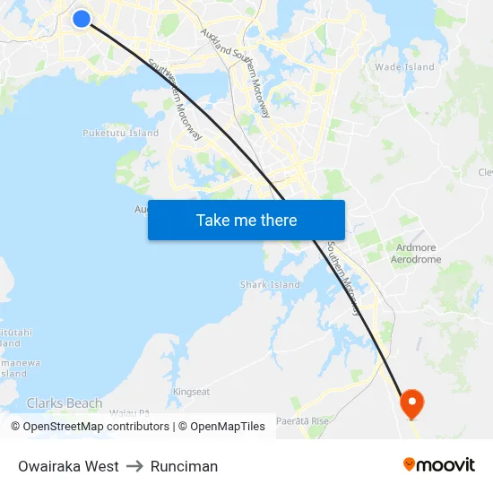 Owairaka West to Runciman map