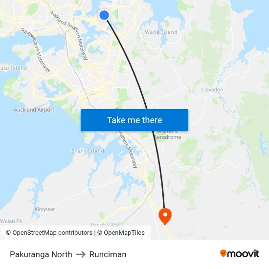 Pakuranga North to Runciman map