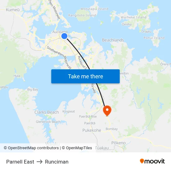 Parnell East to Runciman map