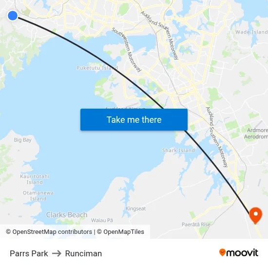 Parrs Park to Runciman map