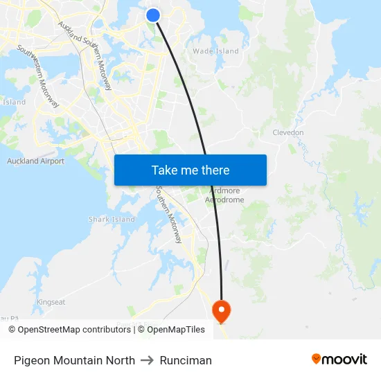 Pigeon Mountain North to Runciman map