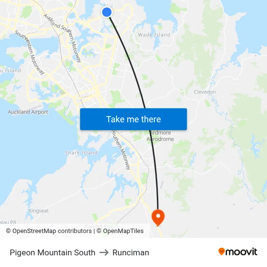 Pigeon Mountain South to Runciman map