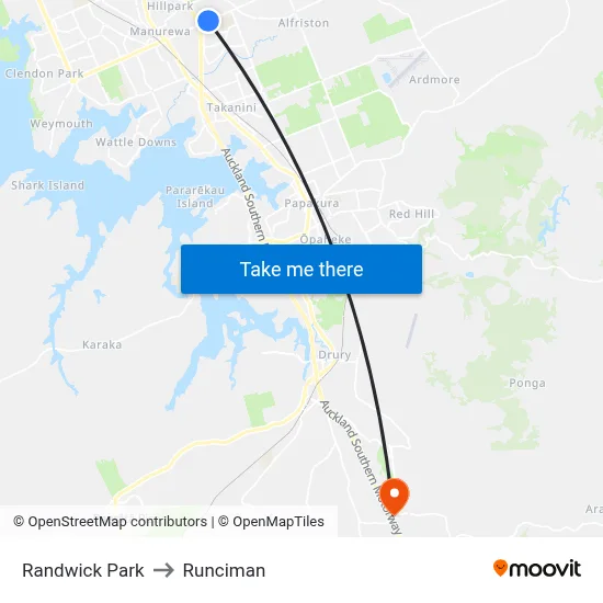 Randwick Park to Runciman map